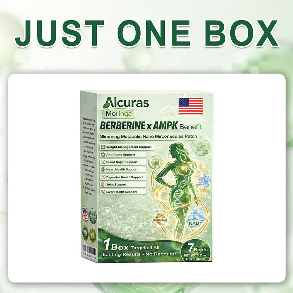 🔥Alcuras™ Moringa × Berberina × AMPK Parche de nano microagujas adelgazante y metabólico de 8 beneficios 🇺🇸 Solo una vez al día · Cambios visibles en 7 días ✅ Para obesidad, piel flácida, diabetes, apnea del sueño, problemas articulares y más
