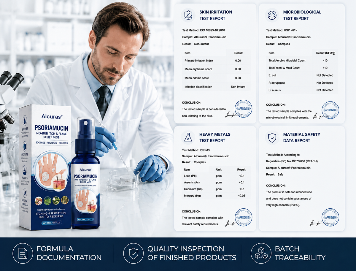 Alcuras® PsoriaMucin No-Rub Itch & Flake Relief Mist