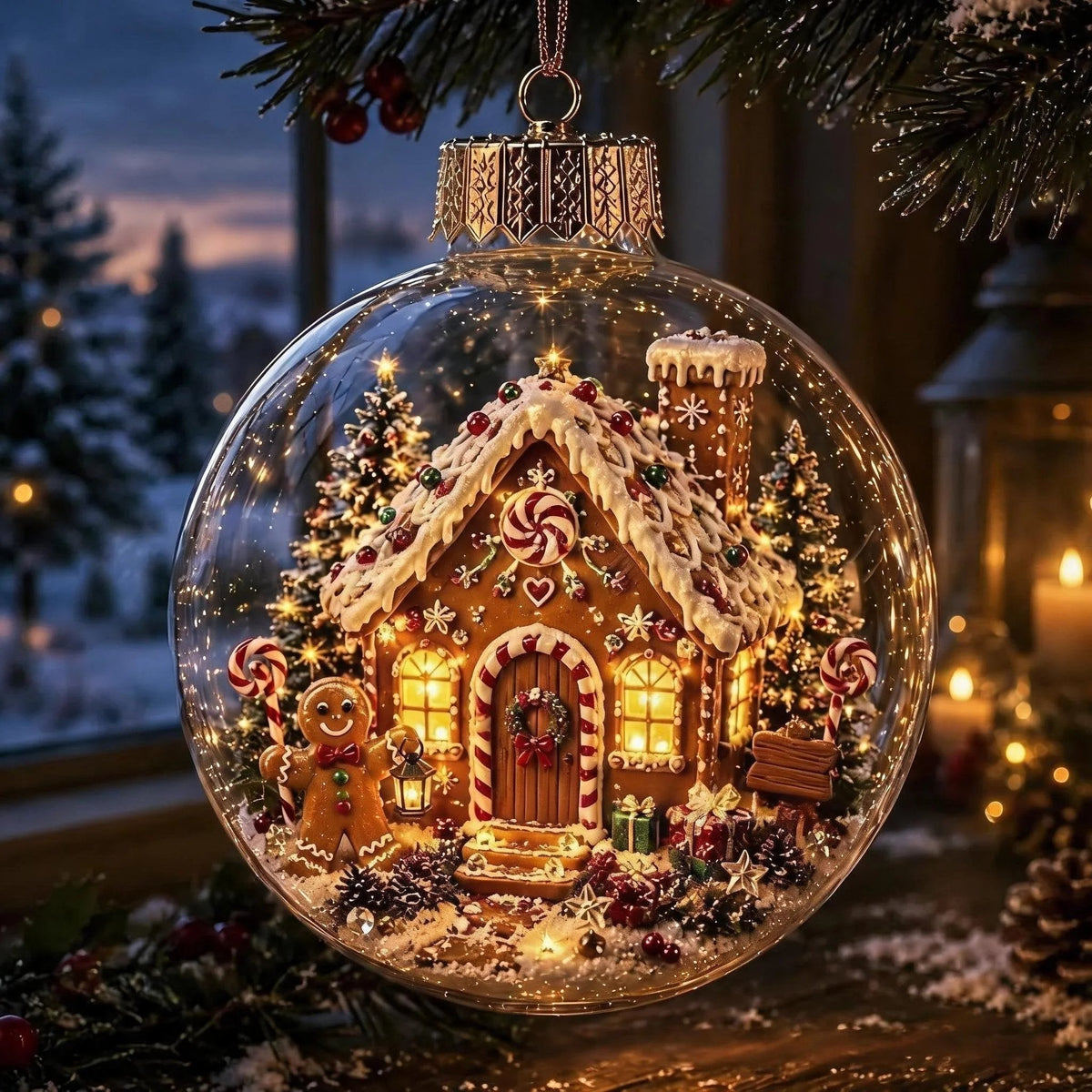 π Light-Up Christmas Diorama Ornament π₯