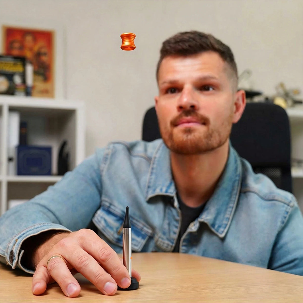 🎉Say Goodbye to Desk Stress! 👋Kinetic Desk toy That Performs Impossible Landing
