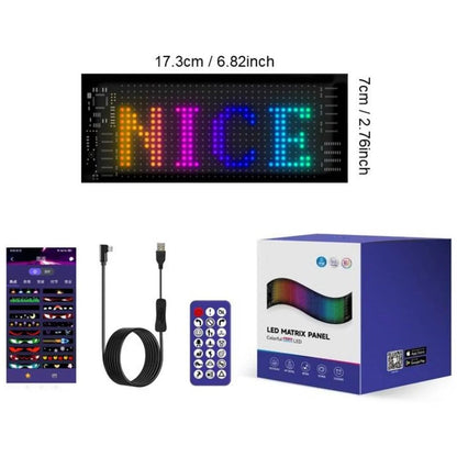 🎄 Smart LED Pixel Car Display — App-Controlled Custom Text, Colors & Animations