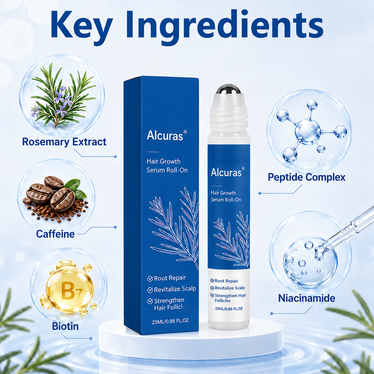 Alcuras® Hair Growth Serum Roll-On