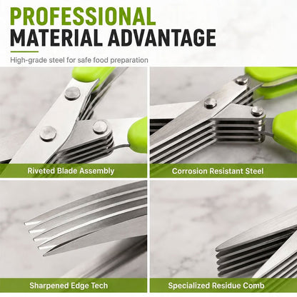 🌿 Multi-Blade Herb Scissors | Quick Kitchen Prep