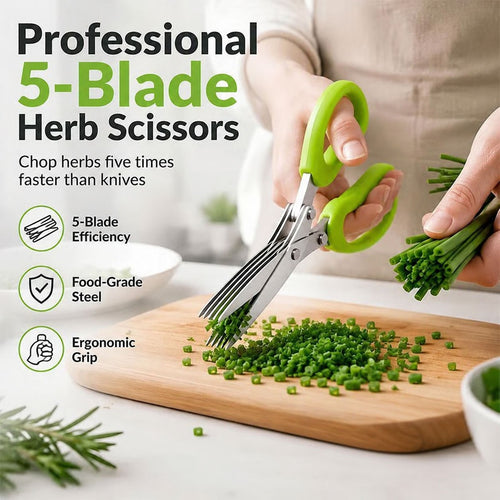 🌿 Multi-Blade Herb Scissors | Quick Kitchen Prep