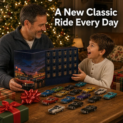🎁Last Day 49% OFF - ✨24 Days of Classic American Cars Advent Calendar – 24 Vintage Ride Collectibles for Car Lovers🚗