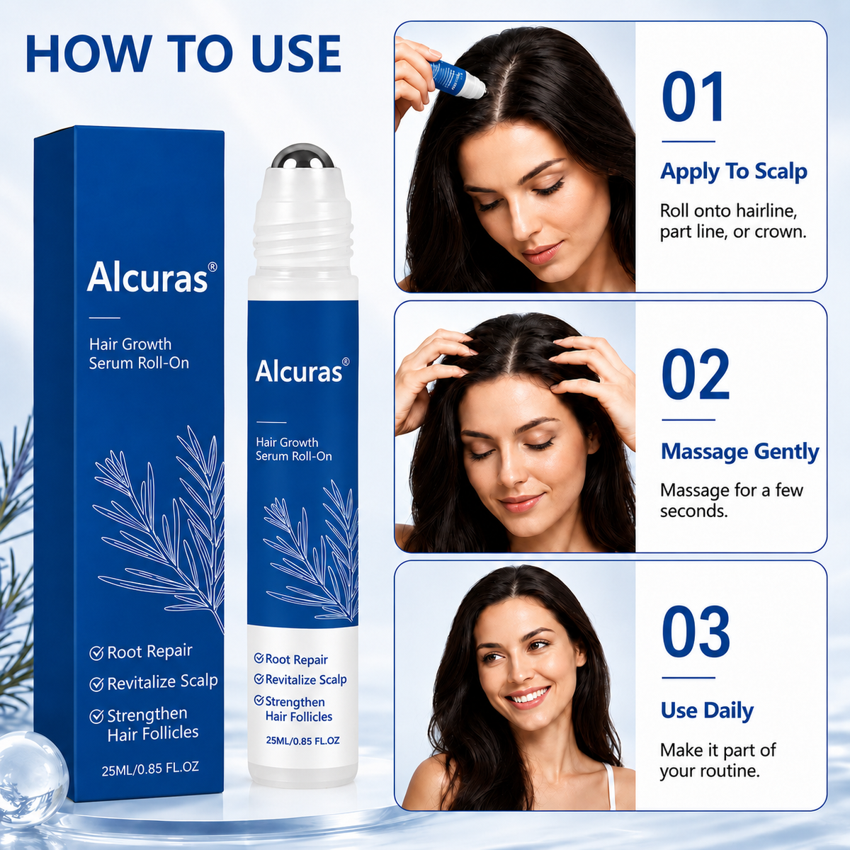 Alcuras® Hair Growth Serum Roll-On