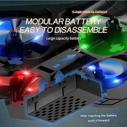RC Flying Fighter Jet Toy with LED Lights & Stunt Rotation – Durable EVA Foam Remote Control Plane