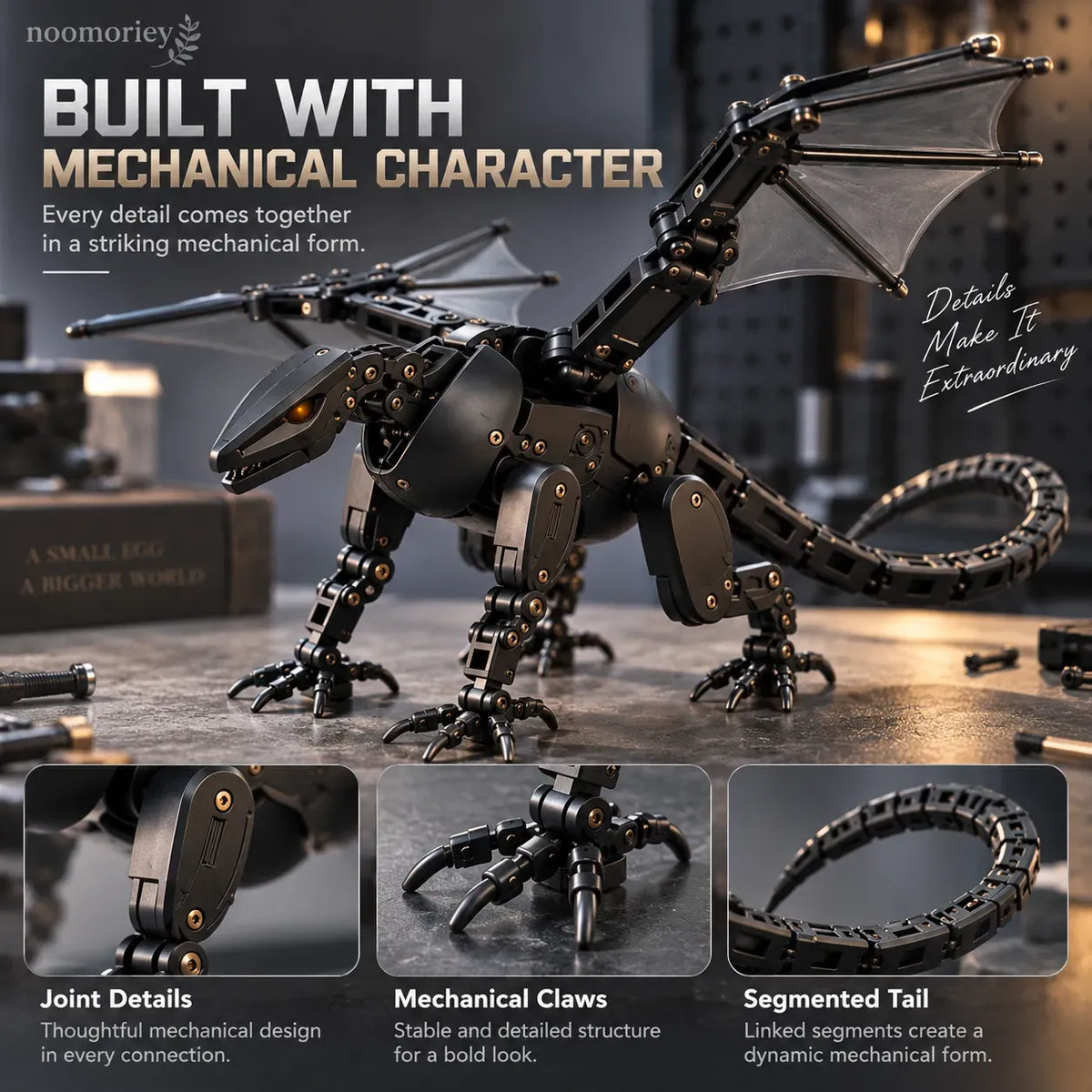 🥚🐉 DragonMorph – Mechanisches Spielzeug: Verwandlung vom Ei zum Drachen