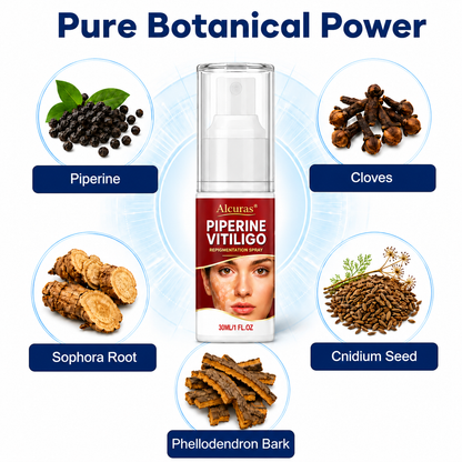 🔥100K+ SOLD | Alcuras® Advanced Piperine Vitiligo Repigmentation Spray — 👨‍⚕️✅Upgraded Steroid-Free Botanical Formula