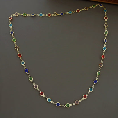 Collar largo multicolor