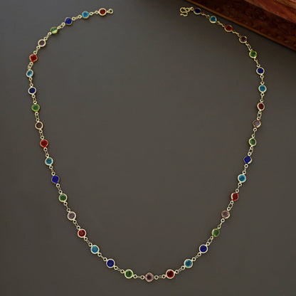 Collar largo multicolor