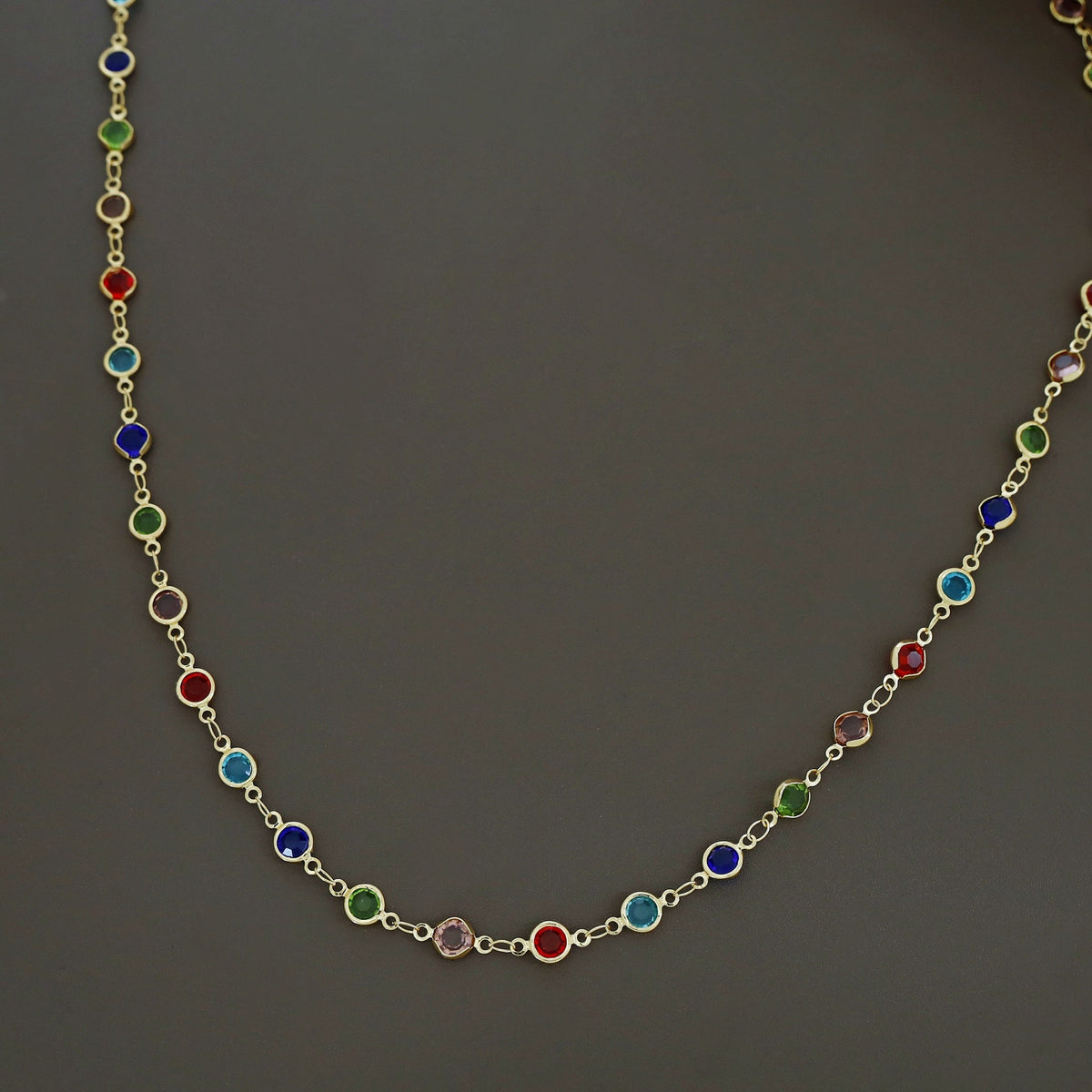 Collar largo multicolor