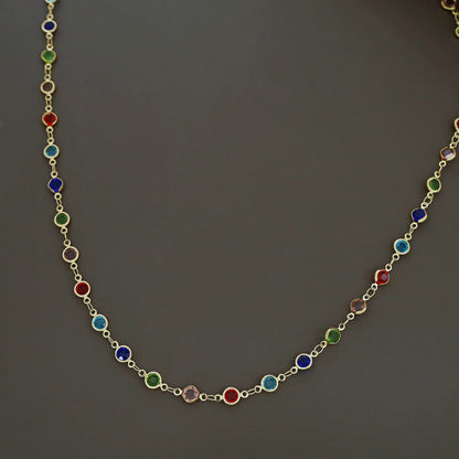 Collar largo multicolor