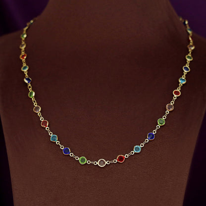 Collar largo multicolor
