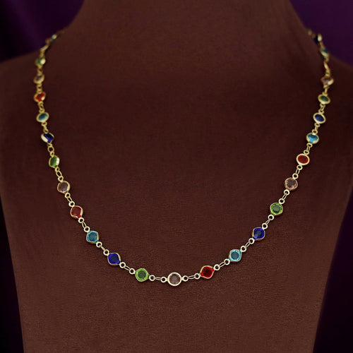 Collar largo multicolor