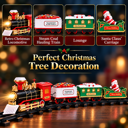 🎄 Magical Christmas Tree Train Set 🚂 – Lights, Sounds & Steam | 2-in-1 Holiday Décor & Kids' Toy