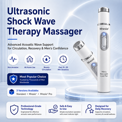 Mresio💪Advanced Acoustic Shockwave Therapy restores penile tissue health to enhance rise rigidity, stamina, and male performance confidence, relieving muscle pain, joint stiffness, tendon discomfort📈