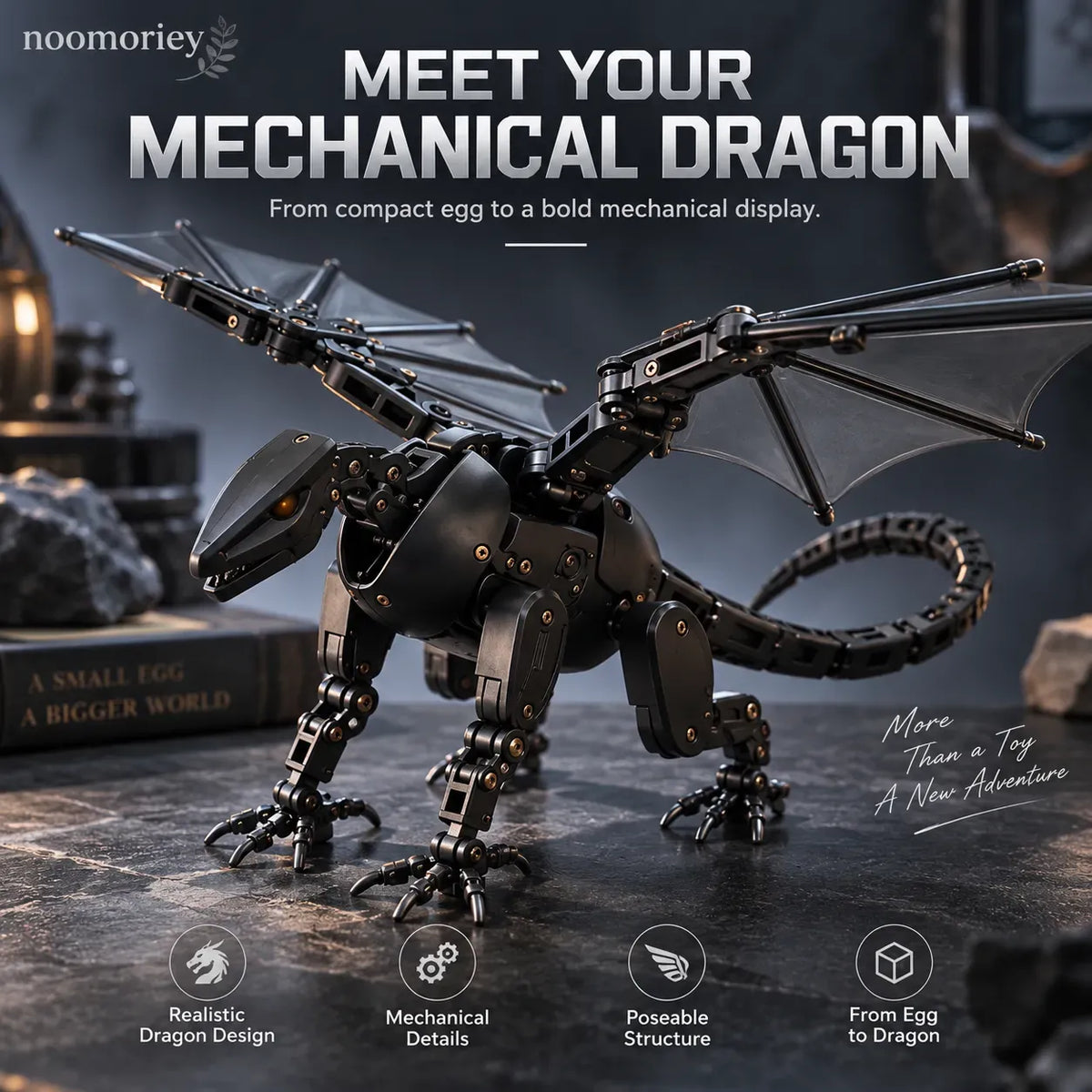 🥚🐉 DragonMorph – Mechanisches Spielzeug: Verwandlung vom Ei zum Drachen