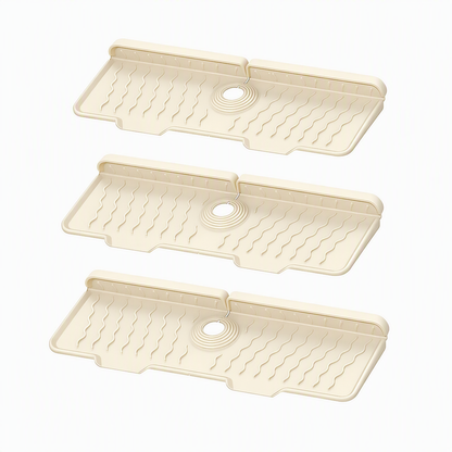 💧 LIMITED-TIME 50% OFF 🧽 Silicone Faucet Splash Guard Mat — Drain Fast, Cuttable