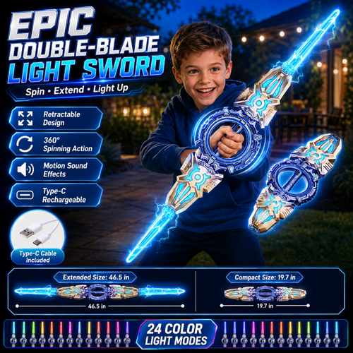 🎄🎁Christmas Special: 50% OFF!🏆Rechargeable Double-Blade Light Up Sword