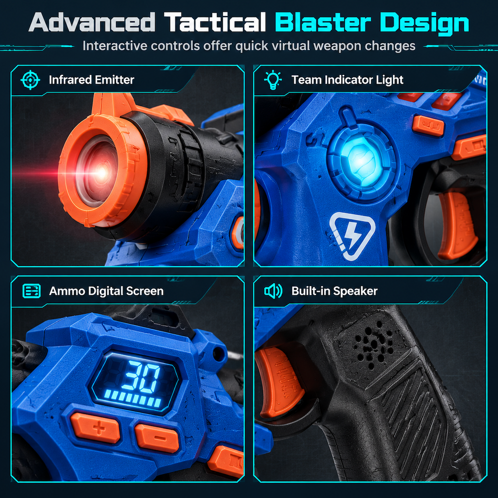 End Screen Addiction Instantly! Indoor Laser Battle Toy Gun Set